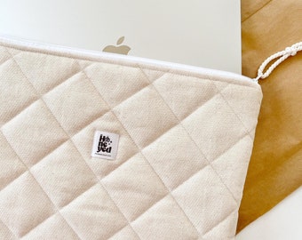 Macbook Case: Quilted Laptop Sleeve, iPad sleeve, Gifts for her