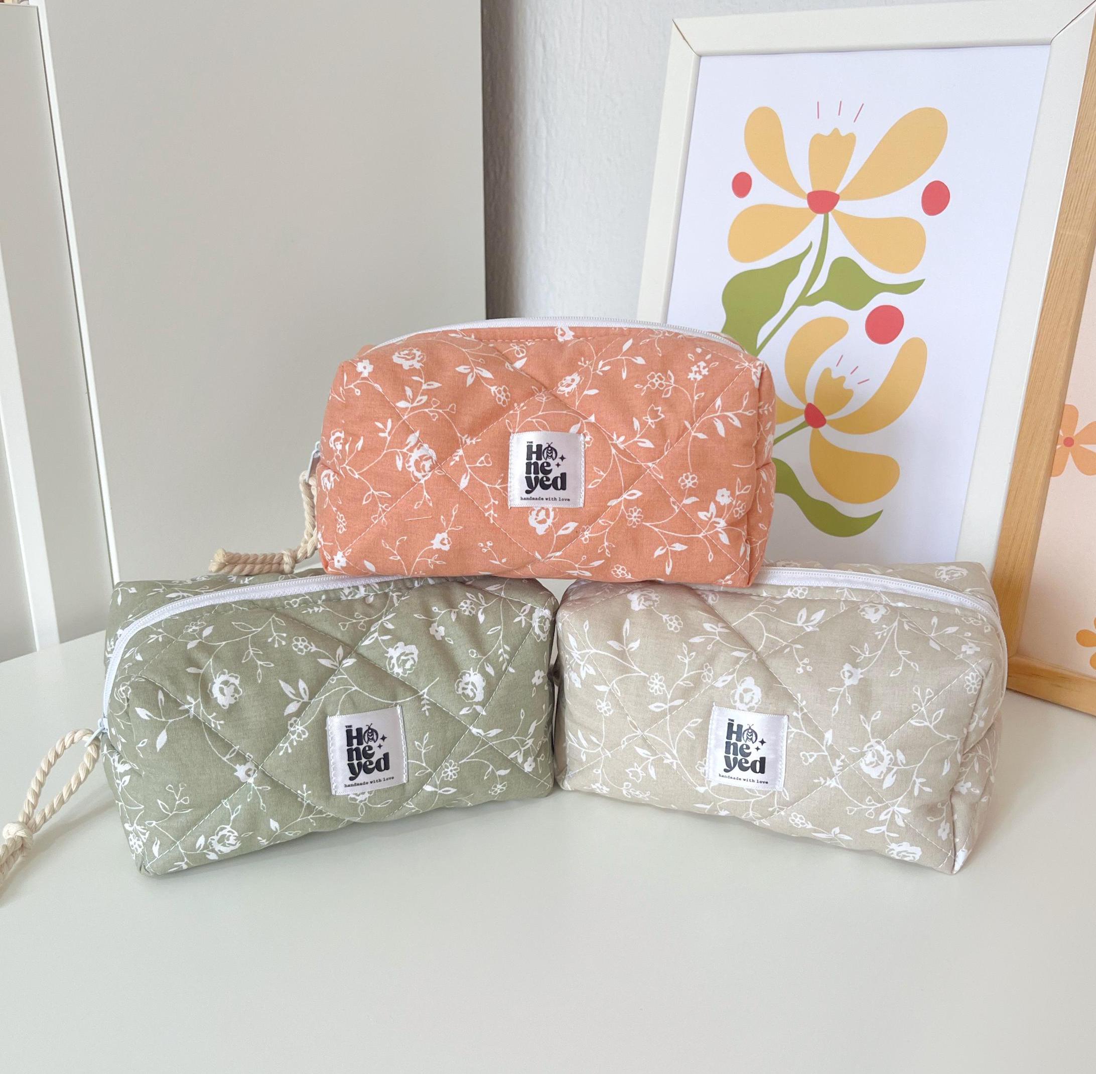 Süße Kosmetiktasche Mit Blumenmuster – Große Make-up-Tasche Für Reisen, Alltag & Als Geschenk