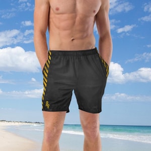 Men&#39;s Distressed Road Rash Swim Trunks, Comfortable Swim Trunks, Gifts For Him, Guy&#39;s Swim Trunks, Sizes XXS to 6X, Plus Size, Men&#39;s Shorts