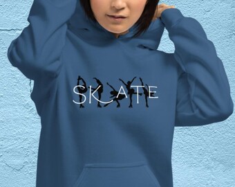 Skate Silhouette Figure Skating Hoodie, Ice Skating Hoodie, Figure Skaters, Ice Skaters, Soft Hoodies, Comfy Hoodies, Figure Skating Apparel