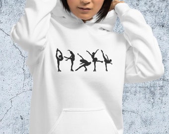 Eiskunstlauf Hoodie, Eiskunstlauf Hoodie, Geschenke für sie, Geschenk für Eiskunstläufer, Eiskunstlaufbekleidung, weiche Hoodies