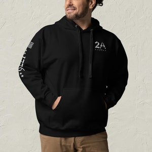 Second Amendment Hoodie, Patriotic Hoodies, 2A Sweatshirts, Gifts For Him, Gifts For Patriots, Distressed American Flag Constitution