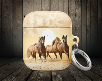 Wild Horses AirPods® Protective Case, Gifts For Horse Lovers, Gifts For Her, Gifts For Him, Horse Lovers AirPods Case, Mustang Horses