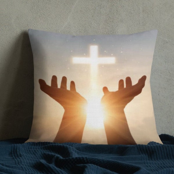 Cross Pillow Etsy