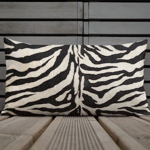 Zebra Print Pillow, Animal Accent Pillows, Zebra Sofa Pillow, Animal Print, Animal Decor, Modern Decor, Pillows For Staging, She-Shed Decor