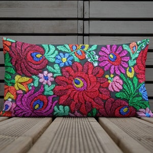 Floral Print Fiesta Pillow, Colorful Accent Pillows, Splash Of Color, Decorative Pillows, Throw Pillows, Sofa Pillows, She-Shed Decor