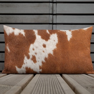 Cow Print Pillow, Cow Lovers Pillow, Accent Pillow, Western Decor, Western Pillows, Cabin Decor, Rustic Decor, Freakin Love Cows