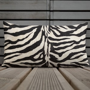 Zebra Print Pillow, Animal Accent Pillows, Zebra Sofa Pillow, Animal Print, Animal Decor, Modern Decor, Pillows For Staging, She-Shed Decor