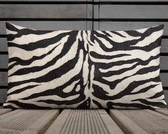 Zebra Print Pillow, Animal Accent Pillows, Zebra Sofa Pillow, Animal Print, Animal Decor, Modern Decor, Pillows For Staging, She-Shed Decor