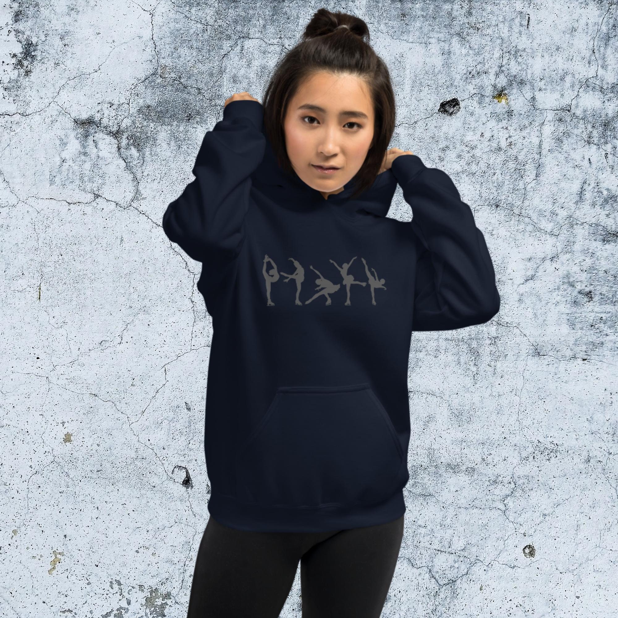 Felpa Con Cappuccio Pattinaggio Artistico - Regalo Per Ragazze E Donne, Design Sportivo Invernale - Foto 8