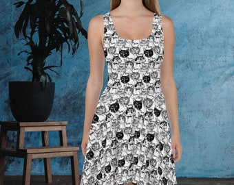dress with cats on it