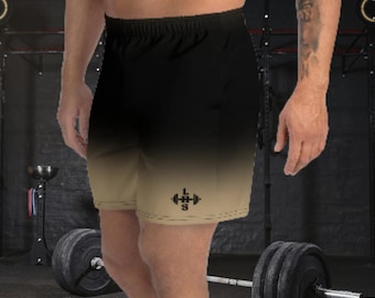 Men's Lift Heavy Ombre LHS Athletic Shorts, Moisture Wicking 4 Way Stretch Eco-Friendly Material, For Weightlifters, Gifts For Him, CrossFit