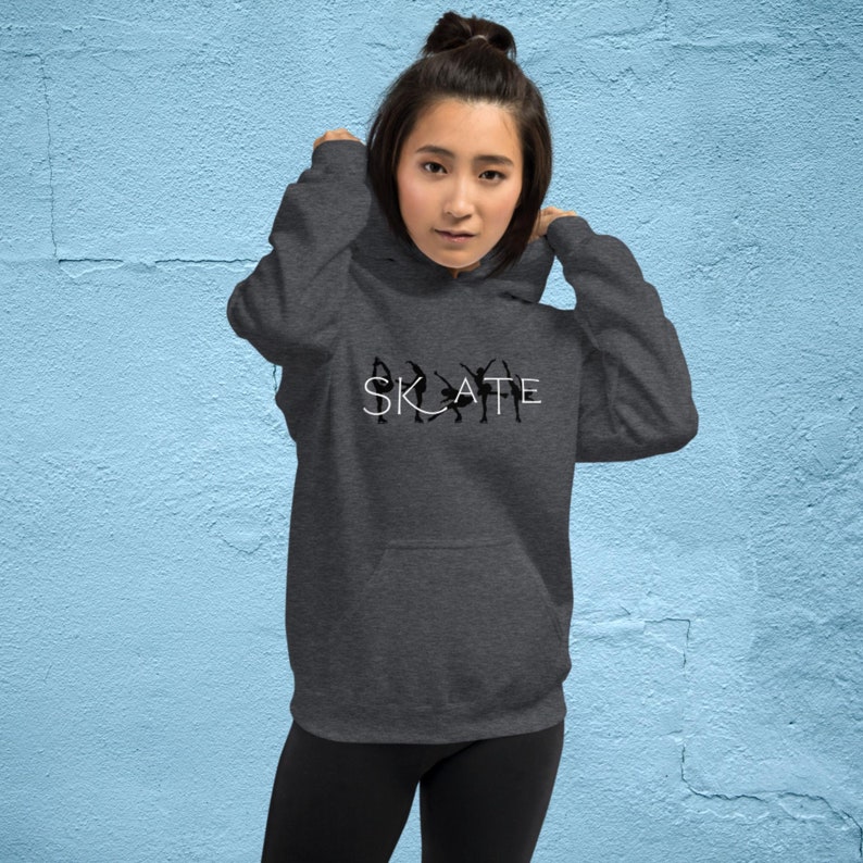 Skate Silhouette Figure Skating Hoodie, Ice Skating Hoodie, Figure