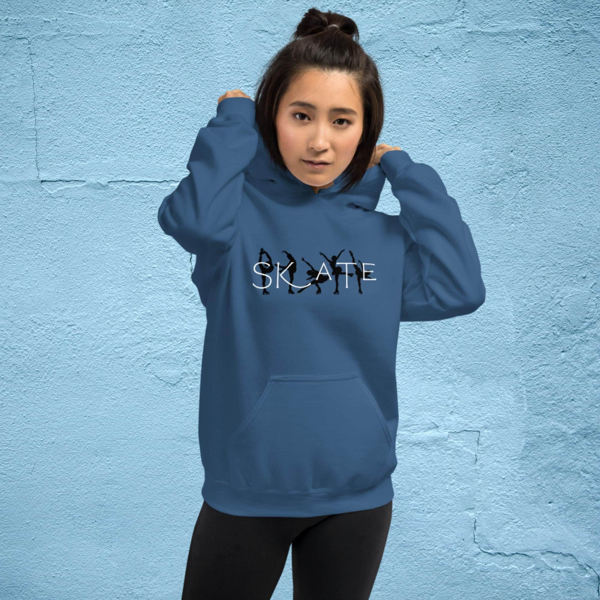 Skate Silhouette Figure Skating Hoodie, Ice Skating Hoodie, Figure