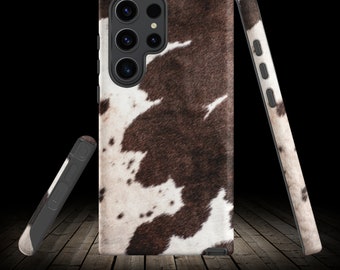 Cowhide Print Samsung® Tough Case, Cowhide Phone Case, Love Cows, Gift For Ranchers, Western Phone Case, Gifts For Her, Gift For Cowgirl