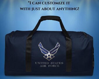 US Air Force Duffle Bag, Custom Military Bags, Personalized Air