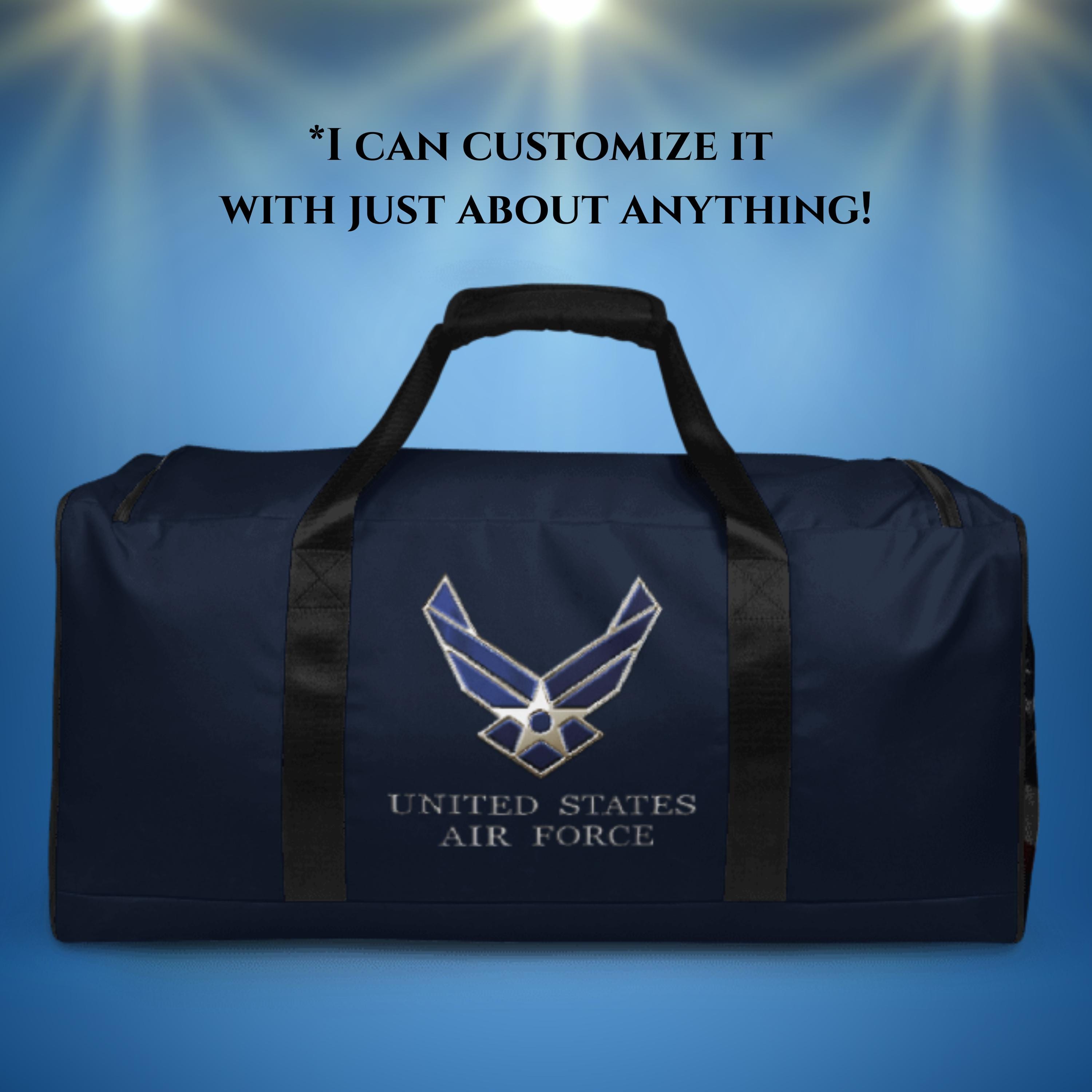 US Air Force Duffle Bag, Custom Military Bags, Personalized Air