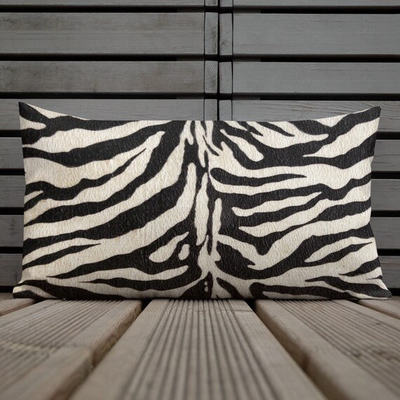 Zebra Print Pillow, Animal Accent Pillows, Zebra Sofa Pillow, Animal Print, Animal Decor, Modern Decor, Pillows For Staging, She-Shed Decor