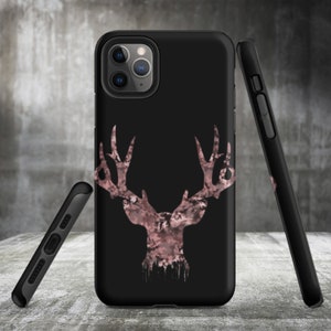 Roze Camo Buck iPhone® hoesje, cadeaus voor haar, cadeaus voor jagers, cadeaus voor cowgirls, zijn en haar Camo Buck iPhone-hoesje, roze Camo telefoonhoesje
