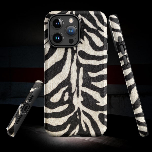 Zebra Print Tough Case for iPhone®, Zebra iPhone Case, Animal Print Phone Case, Gifts For Her, Gifts Under 30, Gifts For Zebra Lovers