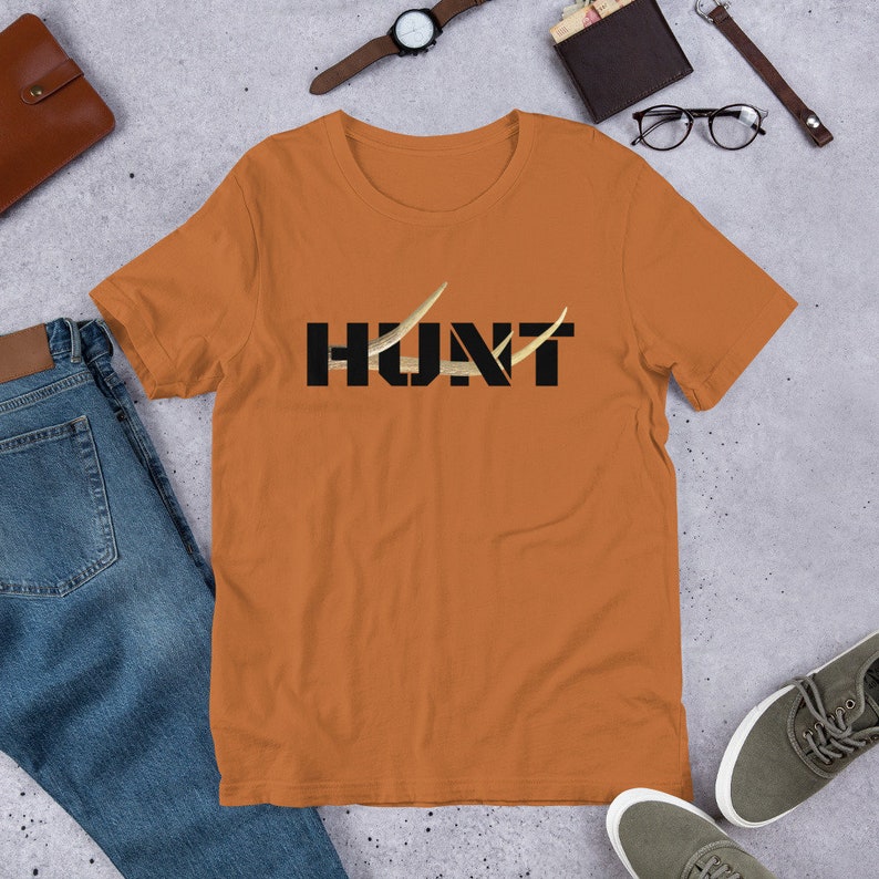 Hunt Antler T-Shirt, Buck T-Shirts, Deer, Elk, Hunting T-Shirts, Gifts For Hunters, Gifts For Cowboys, Comfortable T-Shirts