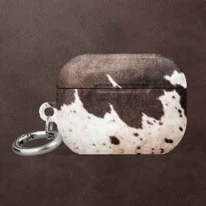 Cowhide Look Protective Case for AirPods®, Gift For Her, Gift For Cow Lovers, Freakin Love Cows, Gift For Cowgirls, Gift For Cowboys, AirPod