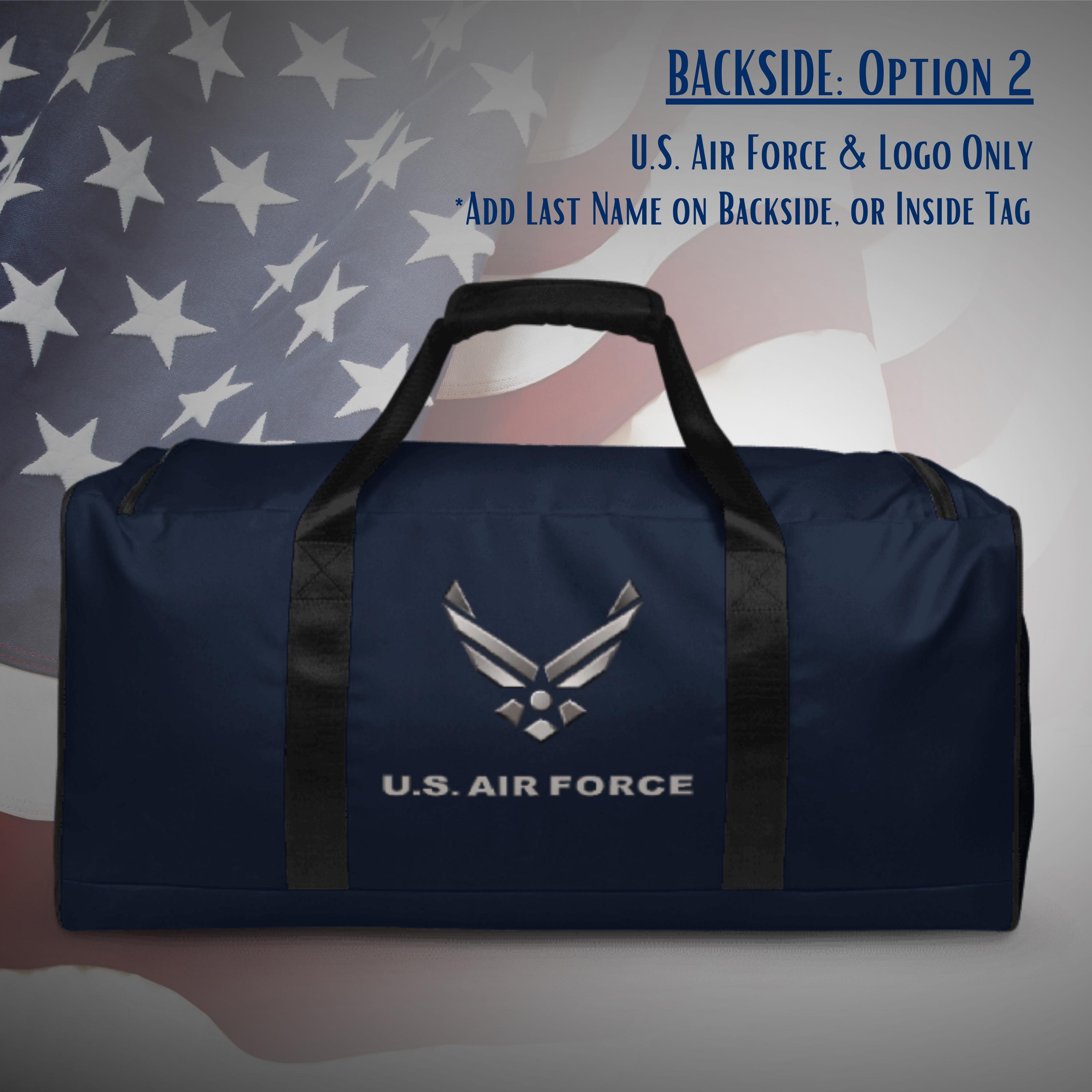 US Air Force Duffle Bag, Custom Military Bags, Personalized Air