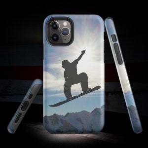 Big Air Snowboard Tough iPhone® Case, Snowboarding Phone Case, Gifts For Snowboarders, Snowboard Phone Case, Snowboard Lovers, iPhone Cases