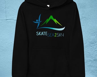 Kids Skate Sea2Sky Custom Hoodie, Kids Skating Hoodie, Personalized Childrens Hoodies, Kids Skate Hoodie, Kids Figure Skating Hoodie