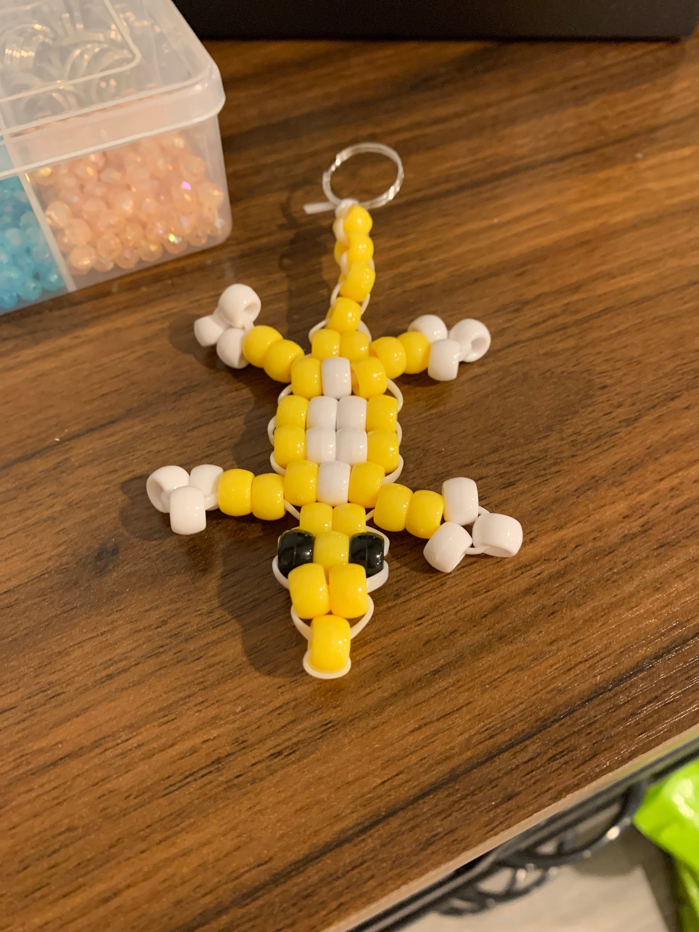 Pony Bead Gecko Keychains Etsy