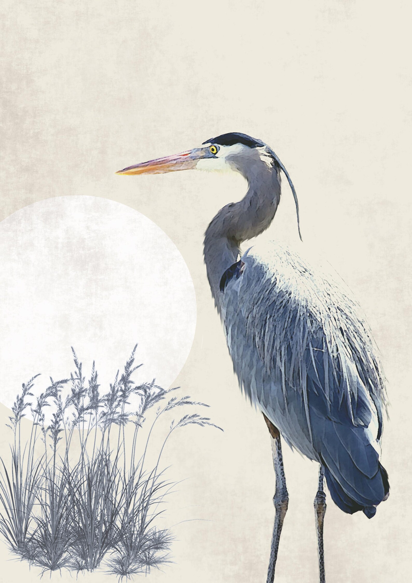 Blue Heron Print Set 2 Prints Bird Print Set Blue Print - Etsy