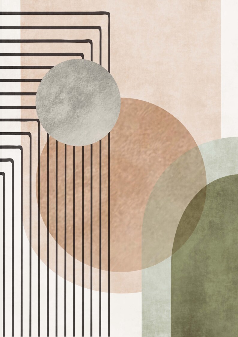 Japandi Arch Print Pair 2 Prints Wall Art Modern Art | Etsy