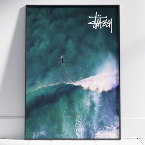 Stussy Surf Poster for bedroom - Stussy poster art Streetwear poster cool poster gift for men gift for women