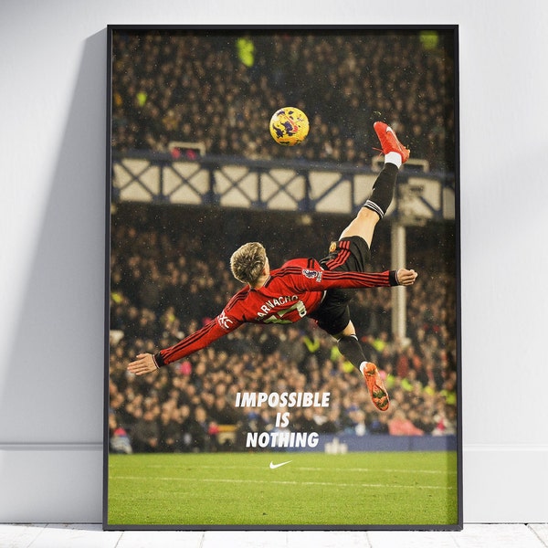 Alejandro Garnacho Nike Poster for bedroom -  Garnacho poster art, Football Poster, Manchester United poster gift for men gift for women