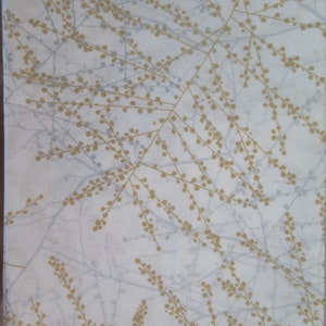 RARE! Fabric, Hoffman S#Q7648, Branches, Silver and Gold Fabric, Holiday Fabric, Quilting Supply