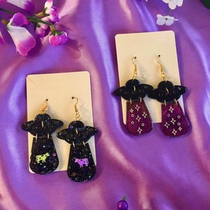 UFO Alien Abduction Dangle Earrings