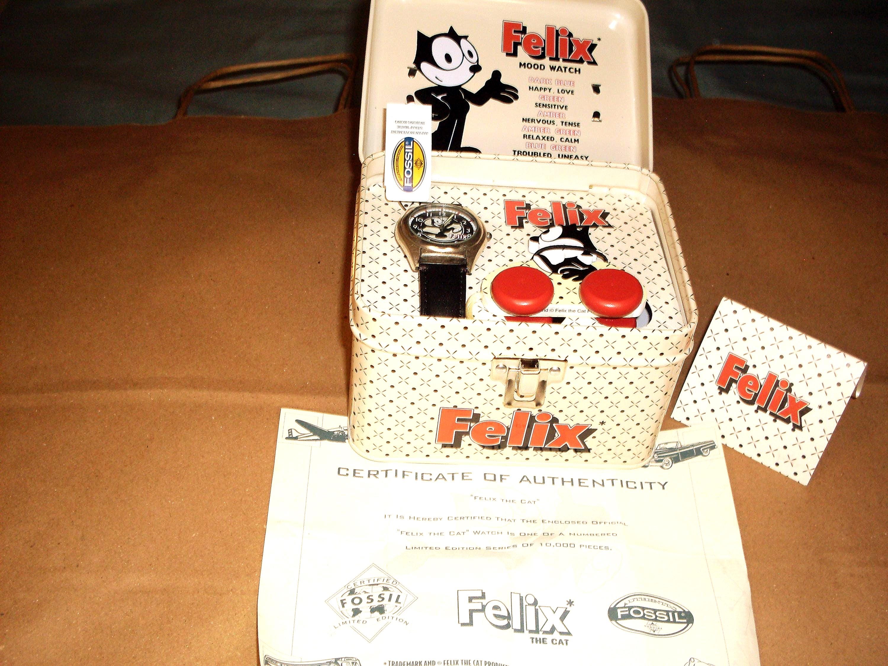 Felix the Cat Collectible Mood Fossil Watch - Etsy