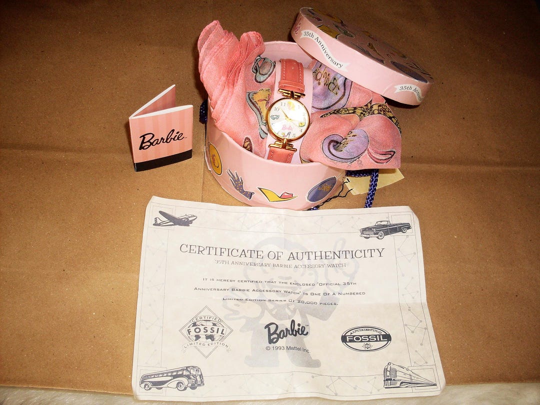 Vintage Barbie 35th Anniversary Watch Fossil Collectible - Etsy