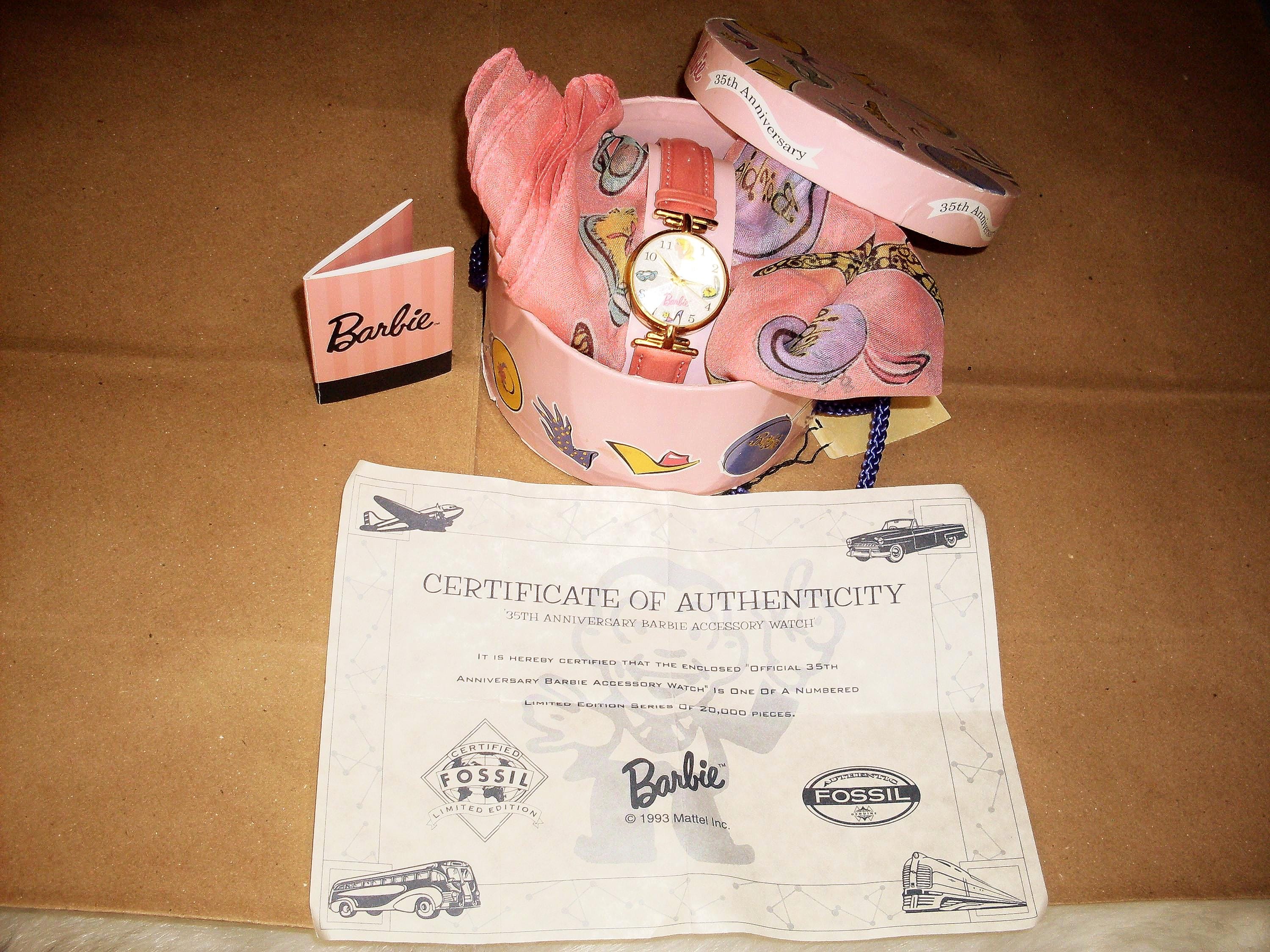 Vintage Barbie 35th Anniversary Watch Fossil Collectible - Etsy display picture 1