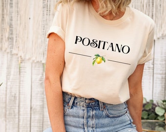 Camisa Positano de limón de la costa de Amalfi, regalo de Italia, camiseta divertida Dolce Vita Far Niente, camiseta Vocation Graphic Crewneck, camisa Ciao amante de Italia