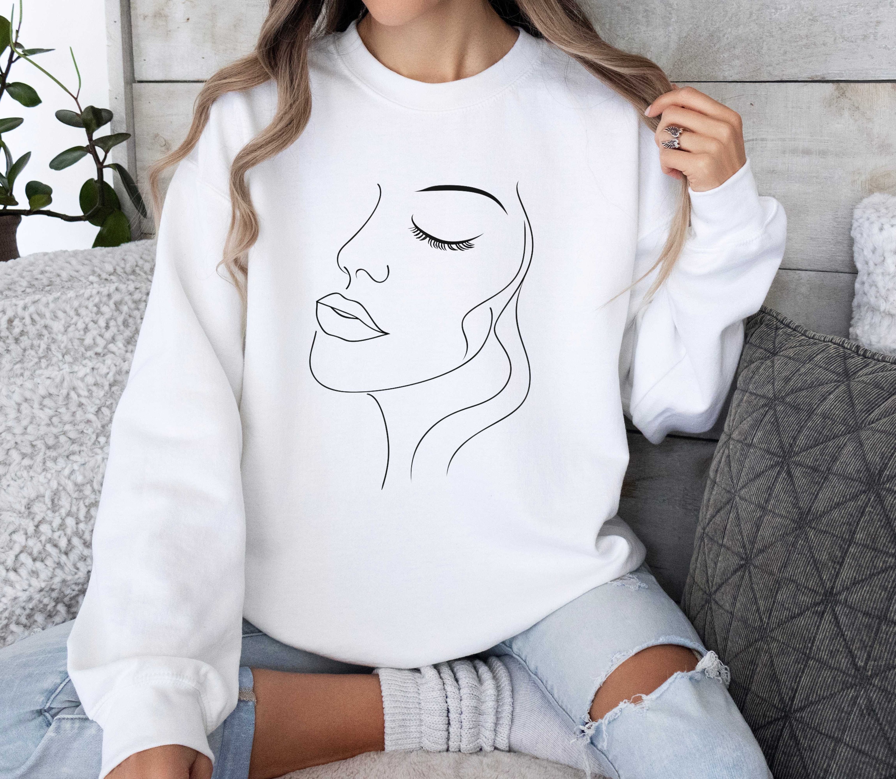 Pull Sweat à Col Manga Blanc Avec Imprimé Pastel Kawaii Story - Taille Unique, 100% Polyester