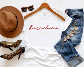 Barcelona Spain Shirt, Latina Shirt, Espana T-Shirt, Europe Travel tee Shirt, Spanish Gift, Family Vacation Matching & Spanish Teacher Shirt
