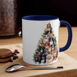 Funny Dog Tree Christmas Mug, Dog Lover Coffee Mug, Hot Cocoa Mug, Dog Mom & Dad Mug, Christmas Dog Gift, Funny Dog Present, Dog Tea Cup