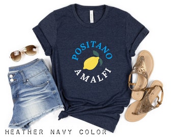 Positano Amalfi Coast Shirt | Italian Lemon Tee | Unisex Limoncello Shirt | Summer Vacation Travel Shirts | Soft Comfortable Italy Clothes