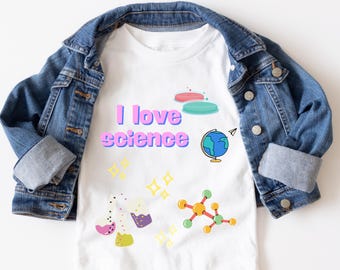 I Love Science Toddler Shirt, Little Scientist Kids tee, Future Scientist, Science Saves, Pro Science Chemistry Shirt, Back to School Shirt