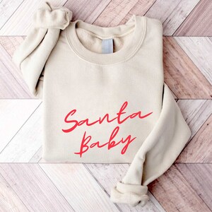 Santa Baby Christmas Sweatshirt, Christmas Gift Sweater, Xmas Quote Sweatshirt, Retro Christmas Shirt, Family Matching Tee, Christmas Squad