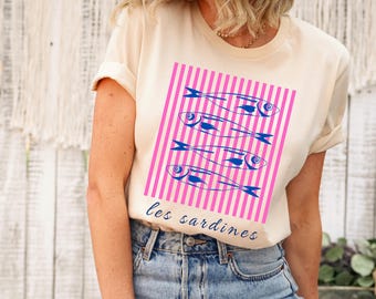 Les Sardines Shirt, Tinned Fish Tshirt, Fisherman Nautical Shirt, Amalfi Coast Italian Shirt, Beachy Sardine Comfort Colors Tee, Bible Shirt