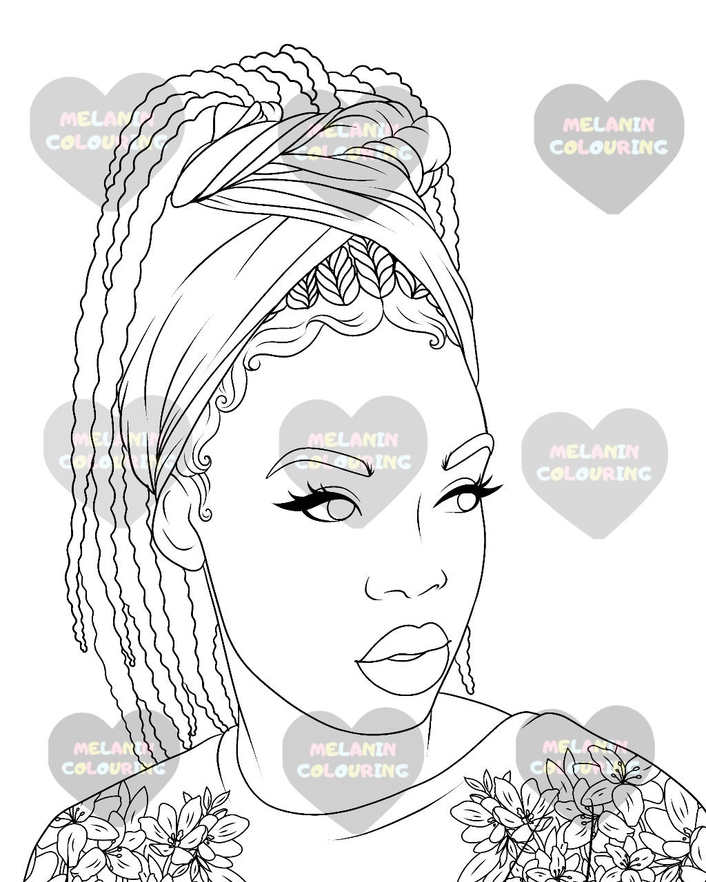 Black Princesses Coloring Pages