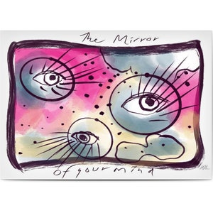 Conjunto de cartões em aquarela, impressão artística pequena e alegre, escrito à mão, pacote de dez cartões ilustrados projetados pelo artista, com envelopes (EUA e CA)