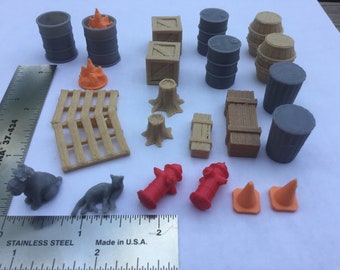 Scenery pack 24 pieces assorted ,o gauge